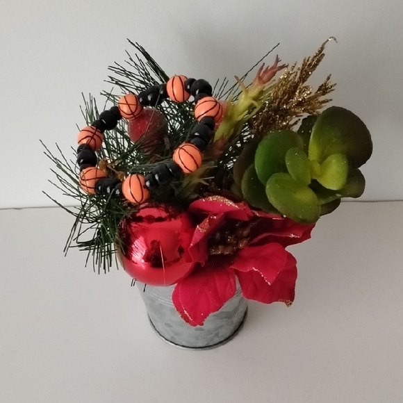 Orange and Black Basketball Bead Bracelet - Picture 8 of 8